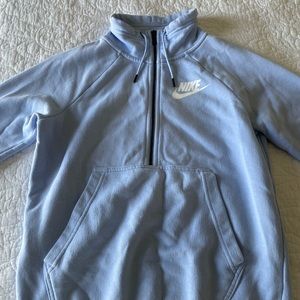 Women’s Nike quarter zip sweatshirt. Size small. Light blue/grey color.